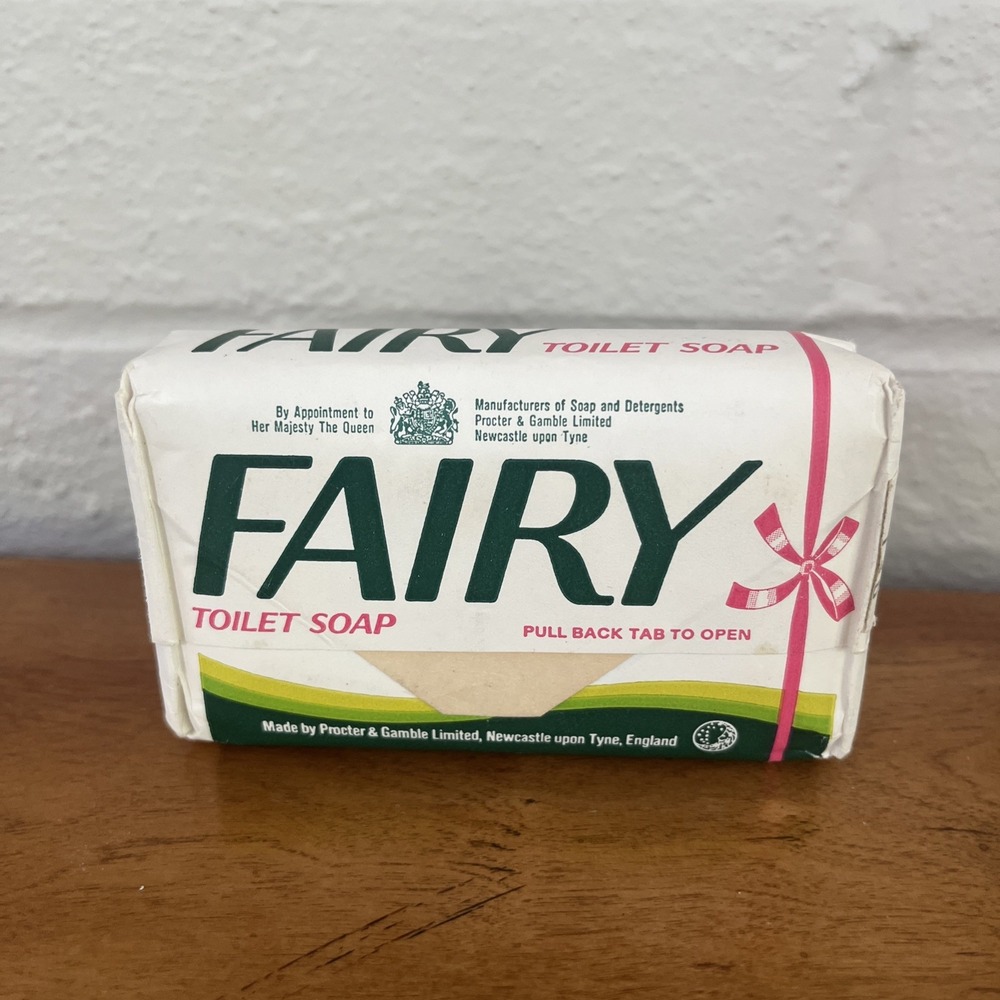 Vtg Fairy Toilet Soap Bar Mild Green So Mild So Pure P&G UK Advertising Prop